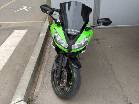2011 Kawasaki ER-4F (Ninja 400R), зелёный, 350000 рублей, вид 2