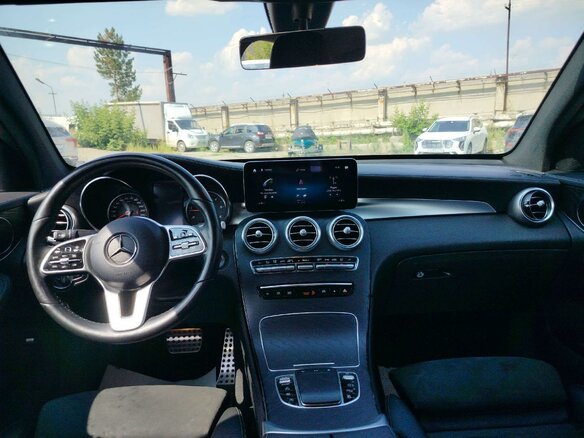 2022 Mercedes-Benz GLC Coupe 300 d I (C253) Рестайлинг, синий - вид 4