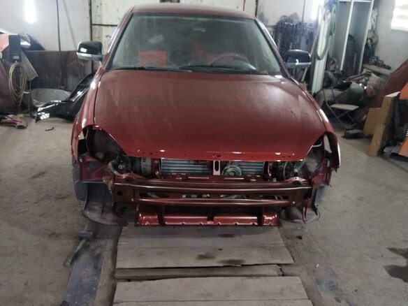 2009 Lada (ВАЗ) Priora I, красный, 230000 рублей - вид 1