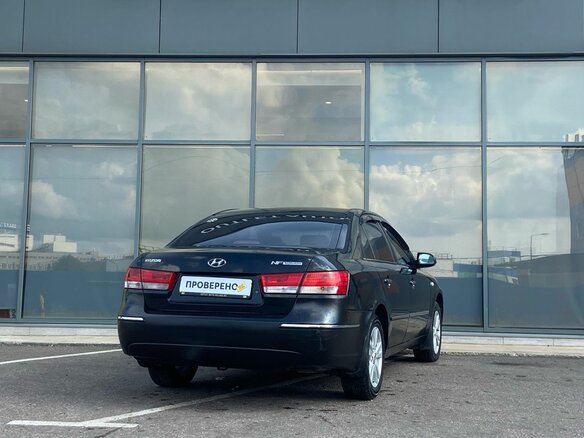 2008 Hyundai Sonata V (NF) Рестайлинг, чёрный - вид 3