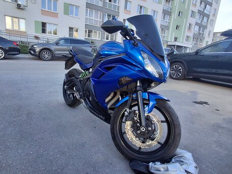 2014 Kawasaki ER-6F (Ninja 650R), синий, 600000 рублей, вид 3