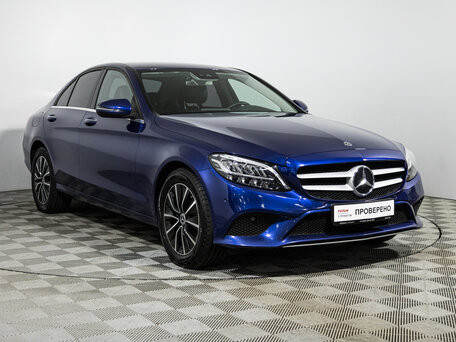 2019 Mercedes-Benz C-Класс 200 IV (W205) Рестайлинг, синий, 2469700 рублей, вид 3