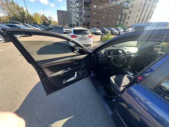 2008 Mazda 3 4-speed I (BK) Рестайлинг, синий, 630000 рублей - вид 6