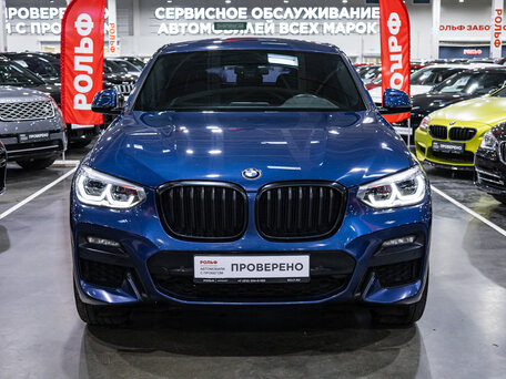 2019 BMW X4 20d II (G02), синий, 3999700 рублей, вид 4