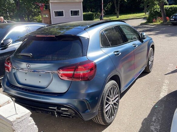 2019 Mercedes-Benz GLA 250 I (X156) Рестайлинг, синий - вид 1