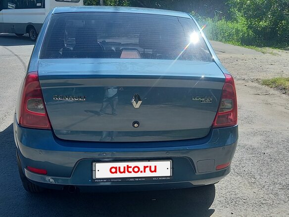 2014 Renault Logan I Рестайлинг, синий, 410000 рублей - вид 2