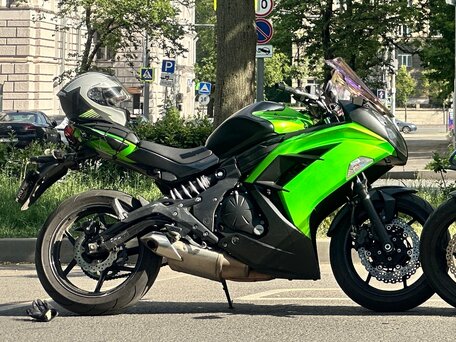 2014 Kawasaki ER-6F (Ninja 650R), зелёный, 495000 рублей, вид 3