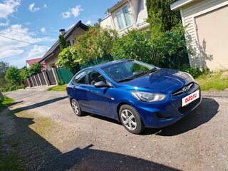 2011 Hyundai Solaris I, синий, 530000 рублей, вид 4