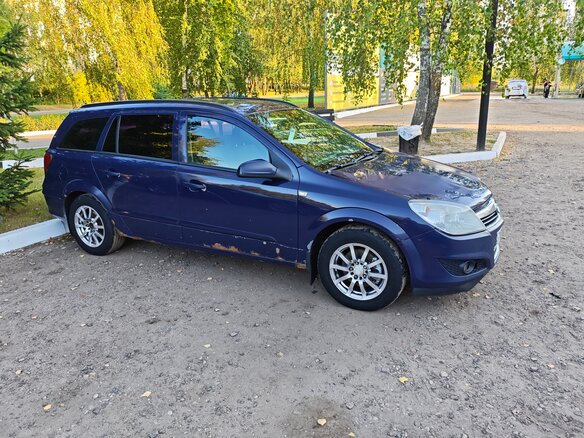 2008 Opel Astra H Рестайлинг, синий, 320000 рублей - вид 1