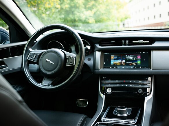 2017 Jaguar XF II, синий, 3500000 рублей - вид 12