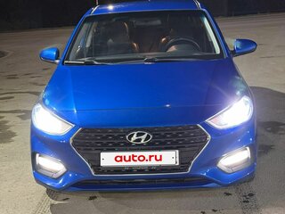 2018 Hyundai Solaris II, синий, 955000 рублей, вид 3