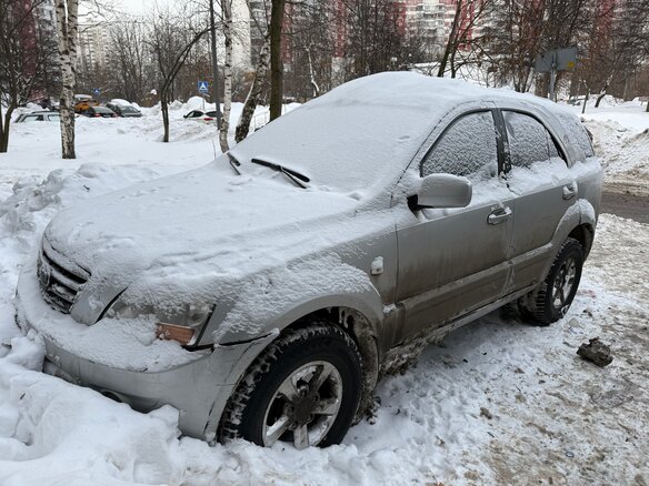 2008 Kia Sorento I Рестайлинг, серебристый, 1100000 рублей
