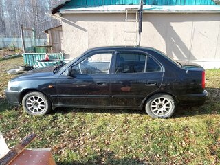 2007 Hyundai Accent ТагАЗ II, чёрный, 305000 рублей, вид 4