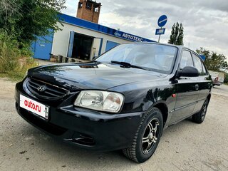 2008 Hyundai Accent ТагАЗ II, чёрный, 495000 рублей, вид 2