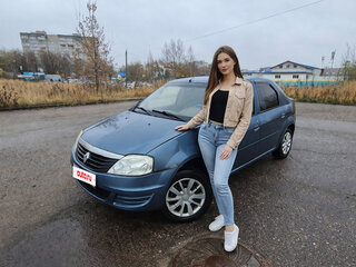 2014 Renault Logan I Рестайлинг, синий, 280000 рублей, вид 1