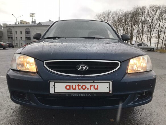 2008 Hyundai Accent ТагАЗ II, синий - вид 1