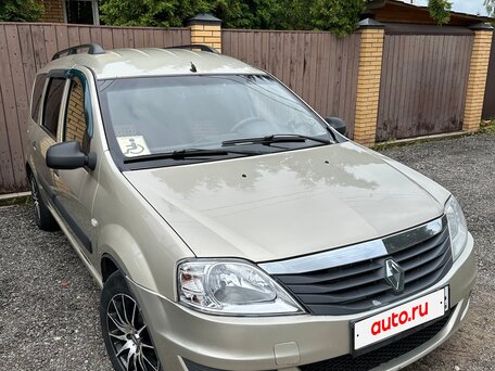 2012 Renault Logan MCV 7 Seat I Рестайлинг, бежевый, 650000 рублей, вид 2