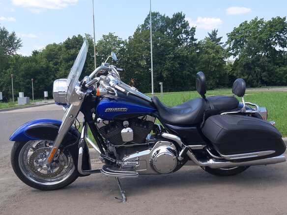 2008 Harley-Davidson Road King, синий, 809000 рублей - вид 7