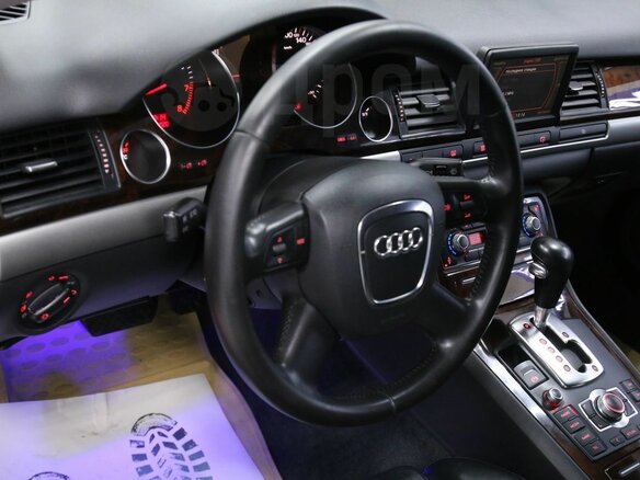 2007 Audi A8 Long II (D3) Рестайлинг 2, чёрный - вид 7