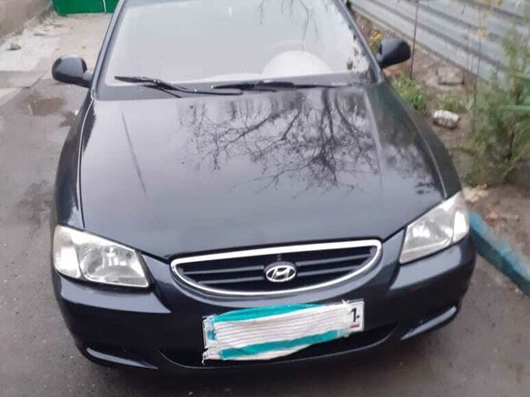 2008 Hyundai Accent ТагАЗ II, чёрный, 457000 рублей