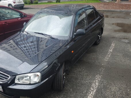 2006 Hyundai Accent ТагАЗ II, чёрный, 429000 рублей, вид 1
