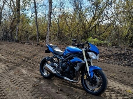 2014 Triumph Street Triple, синий, 550000 рублей, вид 1