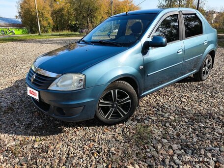 2010 Renault Logan I Рестайлинг, синий, 450000 рублей, вид 1
