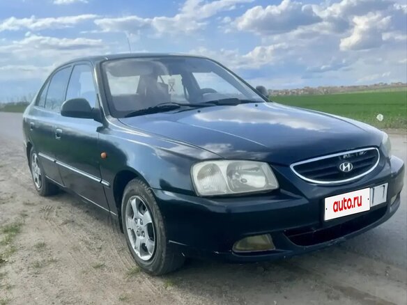 2006 Hyundai Accent ТагАЗ II, чёрный