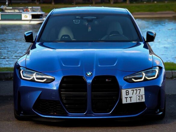 2021 BMW M3 Competition Package VI (G80), синий, 7750000 рублей - вид 4