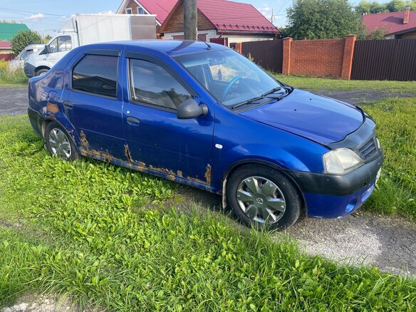 2007 Renault Logan I, синий, 100000 рублей - вид 1