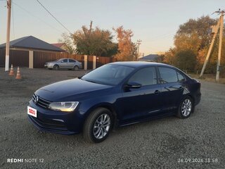 2015 Volkswagen Jetta VI Рестайлинг, синий, 1535000 рублей, вид 2