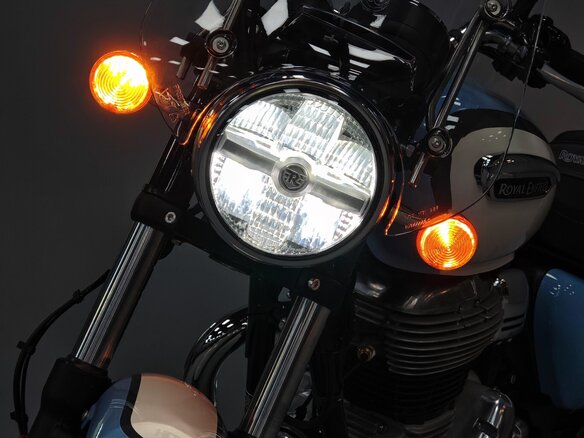 2025 Royal Enfield Meteor, голубой - вид 27