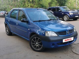 2008 Renault Logan I, синий, 350000 рублей, вид 1