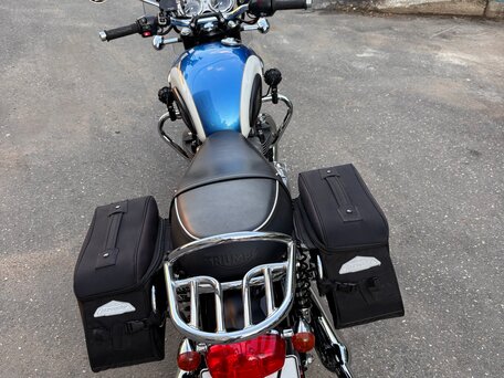2018 Triumph Bonneville T100, синий, 799000 рублей, вид 3