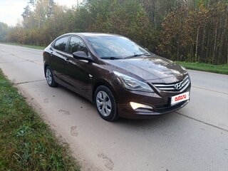 2016 Hyundai Solaris I Рестайлинг, коричневый, 1165000 рублей, вид 2