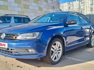 2017 Volkswagen Jetta VI Рестайлинг, синий, 1450000 рублей, вид 1