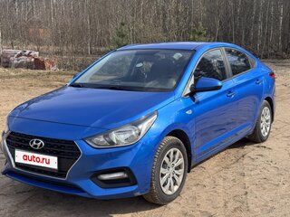 2018 Hyundai Solaris II, синий, 1230000 рублей, вид 1