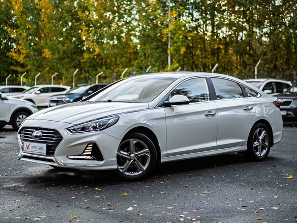 2018 Hyundai Sonata VII (LF) Рестайлинг, белый