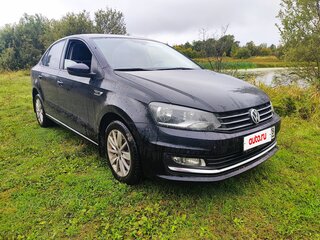 2017 Volkswagen Polo V Рестайлинг, чёрный, 1390000 рублей, вид 4