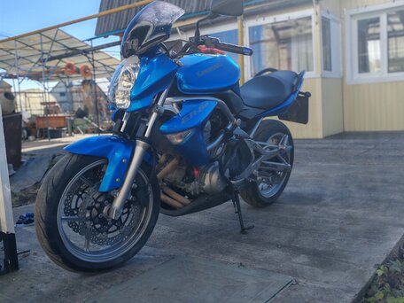2009 Kawasaki ER-6N, синий, 350000 рублей, вид 2