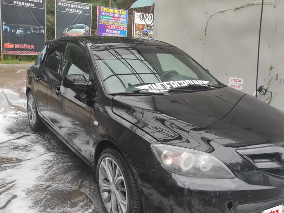 2007 Mazda 3 I (BK) Рестайлинг, чёрный, 530000 рублей - вид 2