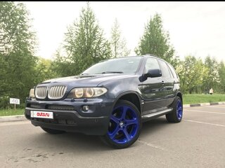 2004 BMW X5 4.4i I (E53) Рестайлинг, синий, 1150000 рублей, вид 5