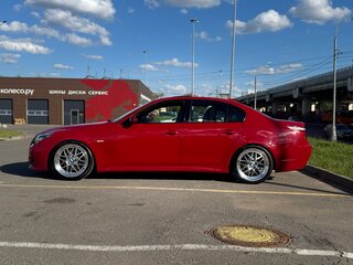2008 BMW 5 серии 525i V (E60/E61) Рестайлинг, красный, 1450000 рублей, вид 4