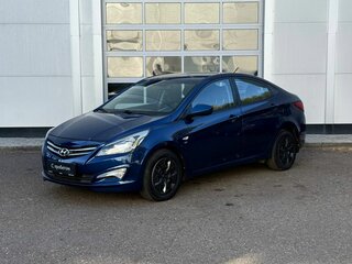 2015 Hyundai Solaris I Рестайлинг, синий, 946000 рублей, вид 1