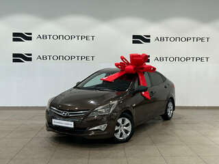 2016 Hyundai Solaris I Рестайлинг, коричневый, 509000 рублей, вид 1