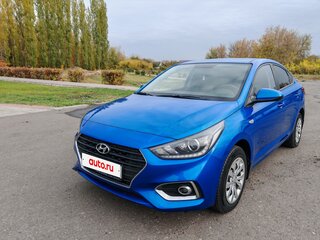 2018 Hyundai Solaris II, синий, 1450000 рублей, вид 1