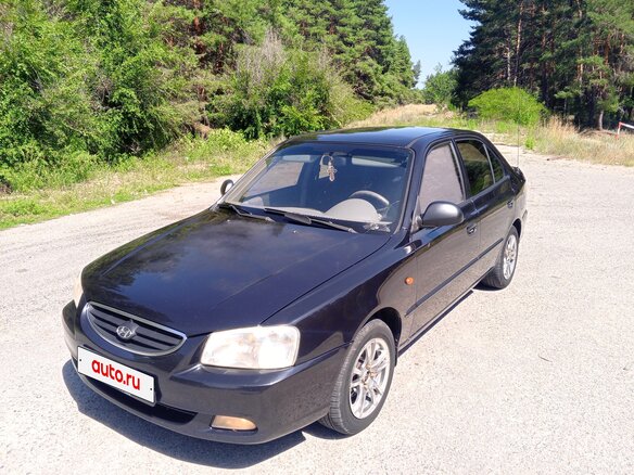 2008 Hyundai Accent ТагАЗ II, чёрный, 600000 рублей