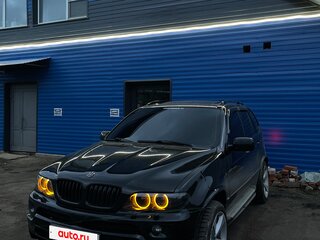 2004 BMW X5 4.4i I (E53) Рестайлинг, чёрный, 1500000 рублей, вид 3