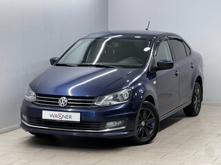 2017 Volkswagen Polo V Рестайлинг, синий, 1077000 рублей, вид 1