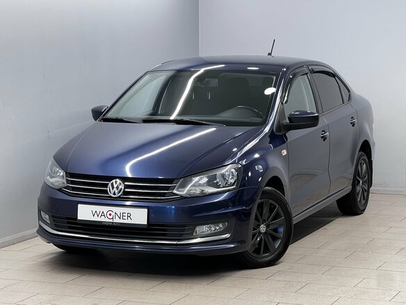 2017 Volkswagen Polo V Рестайлинг, синий